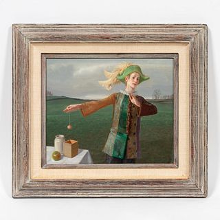 CLAUDE HARRISON, FIGURAL PAINTING, FRAMED 1976