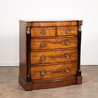 EMPIRE STYLE MOUNTED MAHOGANY CHEST OF DRAWERS