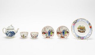 6PC, ENGLISH 18TH/19TH CENTURY PORCELAIN GROUPING