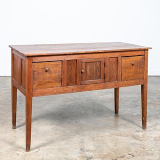 EARLY 19TH C. AMERICAN PRIMITIVE PINE SIDEBOARD