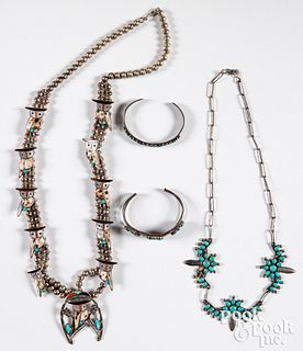 Nora Leekaty Indian silver and turquoise necklace