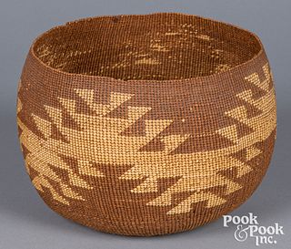 Northern California Indian twined basket
