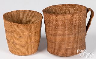 Two Northwest Coast region Indian baskets