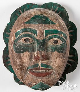Northwest Coast Indian carved & painted mask