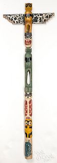 Native Amercan Indain painted totem pole