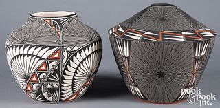 Two pieces of Acoma Indian Pueblo pottery