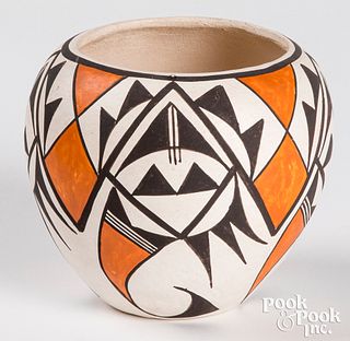 Acoma Indian polychrome pottery vessel