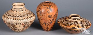 Dee Setalla Hopi polychrome pottery shallow vase