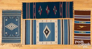 Four contemporary Navajo Indian textiles