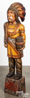 Carved and painted Indian Chief cigar store figure