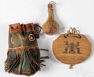 Native American Indian leather pouch