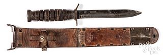 WWII US M3 Kinfolks fighting knife with M6 sheath