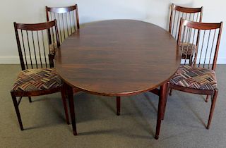 Midcentury Sibast Rosewood Dining Table and Chairs