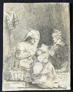 Dominique Vivant Denon, The Holy Family, Etching, French