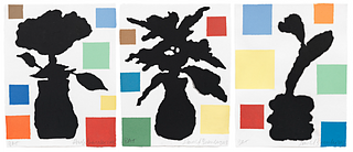 DONALD BAECHLER, Abstract Composition with Flower I, II, and III