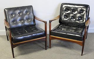 Midcentury Pair of Illums Bolighus Lounge Chairs.