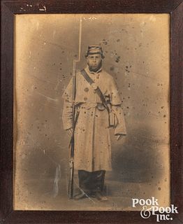 Large enhanced photograph Civil War portrait