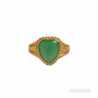 24kt Gold and Jade Ring