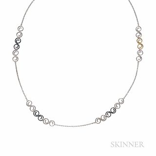 Gurhan Sterling Silver and 24kt Gold "Vortex" Necklace