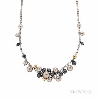 Gurhan Sterling Silver "Caviar" Necklace