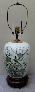 Chinese Vase Mounted as a Lamp.
