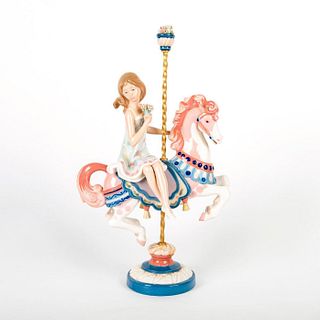 Girl On Carousel Horse 1001469 - Lladro Porcelain Figure