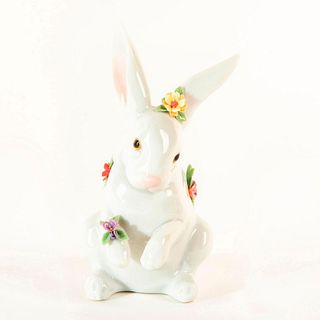 Sitting Bunny with Flowers 1006100 - Lladro Porcelain Figure