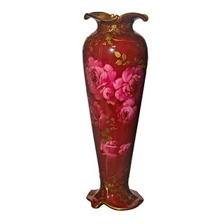 Doulton Burslem Art Pottery Vase, Roses