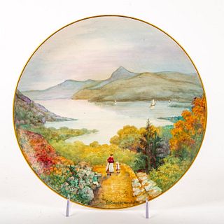 Royal Doulton Wall Plaque, Coniston Lake, Signed