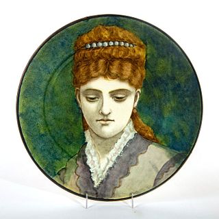 Doulton And Co. Lambeth Portrait Charger, Woman