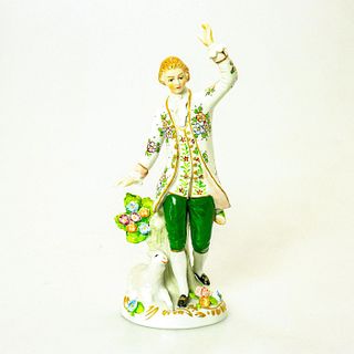 Vintage Sitzendorf Porcelain Figurine, Shepherd