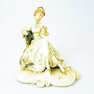 Antonio Borsato Figurine, Woman With Flower