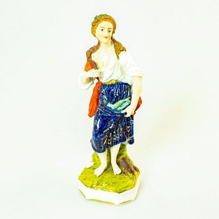 Vintage German Porcelain Figurine, Fisherwoman