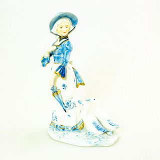 Vintage KPM Porcelain Figurine, Lady With Geese