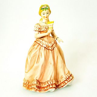 Vintage Lefton China Figurine, Young Lady With Fan