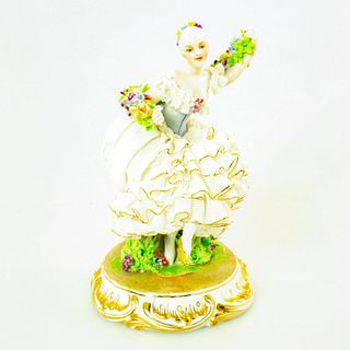 Vintage Luigi Fabris Figurine, Flower Lady