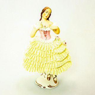 Vintage Porcelain Lace Figurine, Ballerina