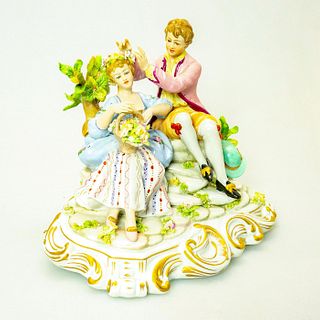Vintage San Marco Figurine Grouping, Courting Couple