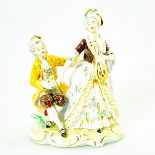 Vintage Japanese Porcelain Figure Grouping, Victorian Couple