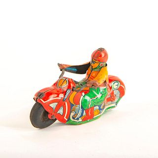 Vintage Japanese Friction Tin Motorcycle Toy