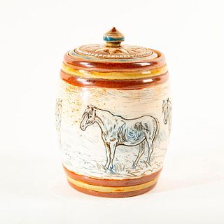 Doulton Lambeth Hannah Barlow Jar, Horses