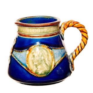 Royal Doulton Cream Pitcher with Vice Admiral Lord Nelson on side panel
