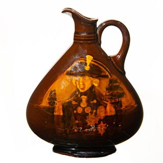 Royal Doulton Vice Admiral Lord Nelson Dewar's Whisky Jug Flask in Kingsware Glaze