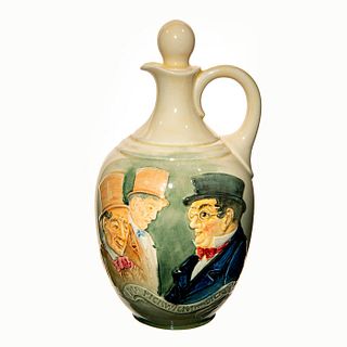Royal Doulton Queensware Whisky Bottle, Mr. Pickwick