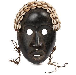 Dan Mask with Cowry Shell Headress, Early 20th Century,
