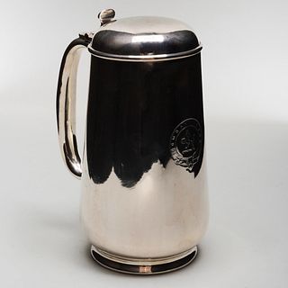 Pair of George Edward & Son Silver Plate Tankards Made for the Bombay Club India