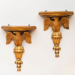 Two Pairs of Giltwood Brackets, of Recent Manufacture
