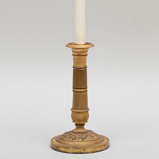Charles X Ormolu Candlestick Lamp