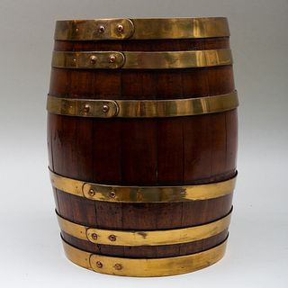 English Brass-Bound Mahogany Barrel