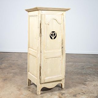 L. 18TH / E. 19TH C. PAINTED SINGLE DOOR ARMOIRE